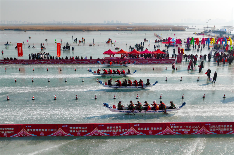 Le Ningxia organise des courses de bateaux-dragons sur glace