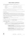 Free Employment Contract Templates - PDF | Word – eForms