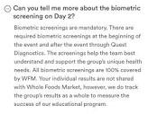What does the biometric screening consist of? : r/wholefoods