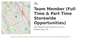 B201 Whole Foods Market Services Team Member Job Newport News