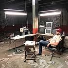 Jon Helgren as Production Designer relaxing on completed set for the feature film "I am fear"