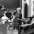 Jon Helgren giving tactical direction to Eoin Macken on the set of "I Am Fear"