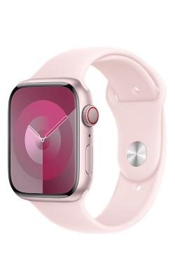 Apple Watch Series 9 45mm - Pink Aluminum Light Pink Sport Band S/M v2