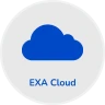 Logotipo do serviço EXA Cloud, incluso no plano pós-pago TIM Black Família