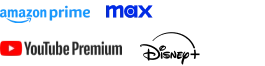 Logo HBO Max, Disney 
E Youtube Premium