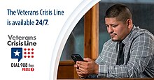 An image created by VA to spread awareness of the Veterans Crisis Line.