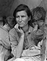 Image 12In Migrant Mother (1936) Dorothea Lange produced the seminal image of the Great Depression. The FSA also employed several other photojournalists to document the depression. (from Photojournalism)