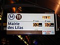 LED indicator on the Paris Métro