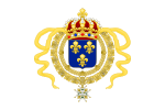 Variant van die koninklike standaard van Frankryk (1643-ontwerp) en vlag van Nieu-Frankryk