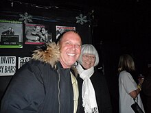 Fashion designer Michael Kors at Julius's with a fan in January 2015