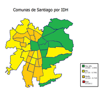 Metropolitan communes by Human Development Index