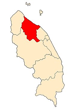 Location of Setiu District in Terengganu