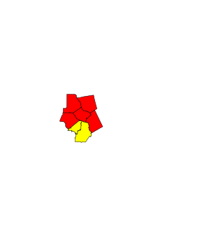 Locator map of the Macon-Warner Robins-Fort Valley Combined Statistical Area in central Georgia.