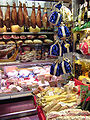 Delicatessen in a shop in Rome, Italy