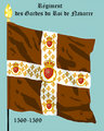 Vlag van die Navarrese wagregiment wat in 1563 uit die Guyenne-bande geskep is