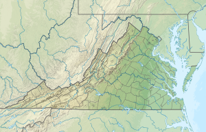 Map showing the location of Rappahannock River Valley National Wildlife Refuge
