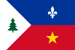 Vlag van Akadiërs in Aroostook County, Maine
