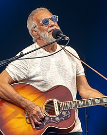 Stevens performing at Glastonbury Festival 2023