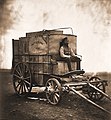 Image 27Roger Fenton's Photographic Van, 1855, formerly a wine merchant's wagon; his assistant is pictured at the front. (from Photojournalism)