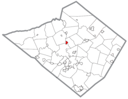 Location of Leesport in Berks County, Pennsylvania