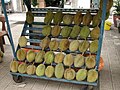 Image 74Durians in rack sold in Kuala Lumpur (from Malaysian cuisine)