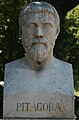 Buste de Pythagore, jardins de la villa Borghèse.