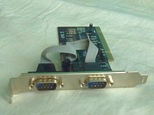 PCI card with two 9-pin COM ports