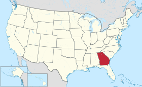 Georgie na mapě USA
