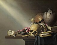 Still Life: An Allegory of the Vanities of Human Life is a Dutch vanitas which follows the memento mori theme.