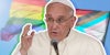 Pope over LGBTQ flag