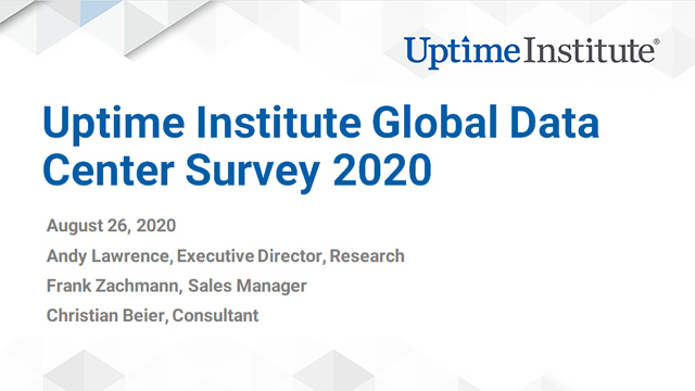 Seminario web: Encuesta global sobre centros de datos de Uptime Institute 2020 (alemán)