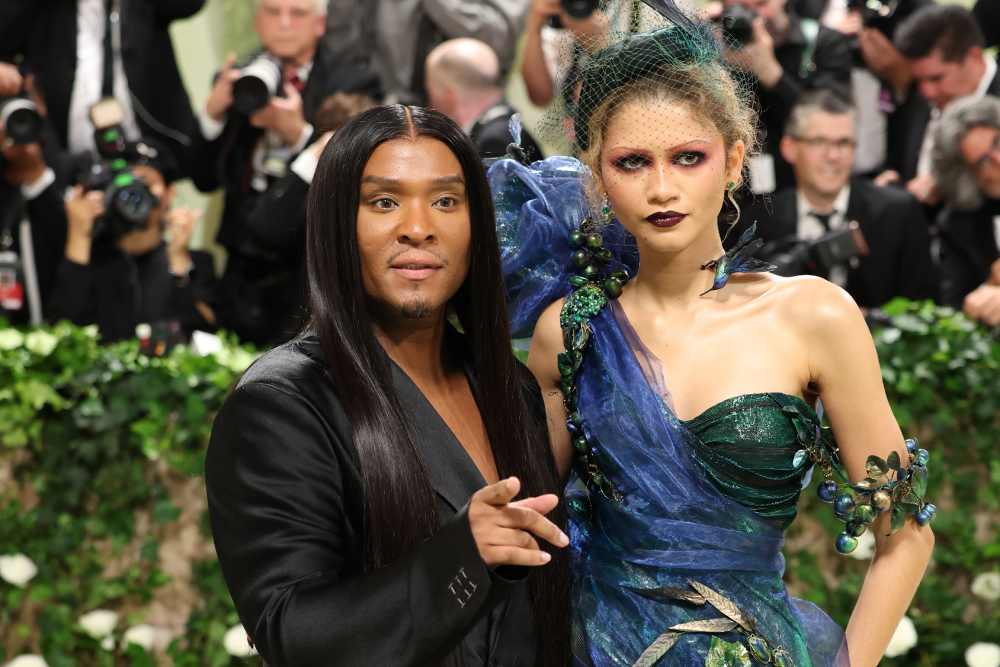 NEW YORK, NEW YORK - MAY 06: (L-R) Law Roach and Zendaya attend The 2024 Met Gala Celebrating "Sleeping Beauties: Reawakening Fashion" at The Metropolitan Museum of Art on May 06, 2024 in New York City. (Photo by Aliah Anderson/Getty Images)