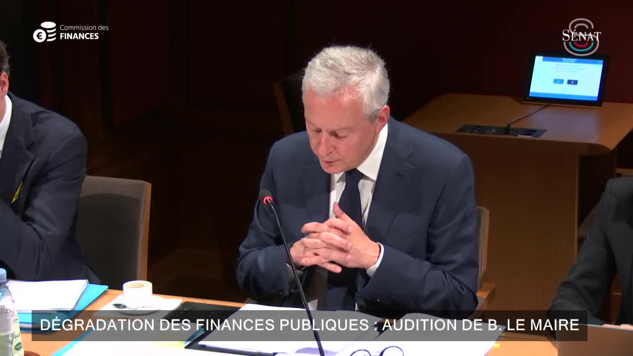 Dégradation des finances publiques : audition de B. Le Maire
