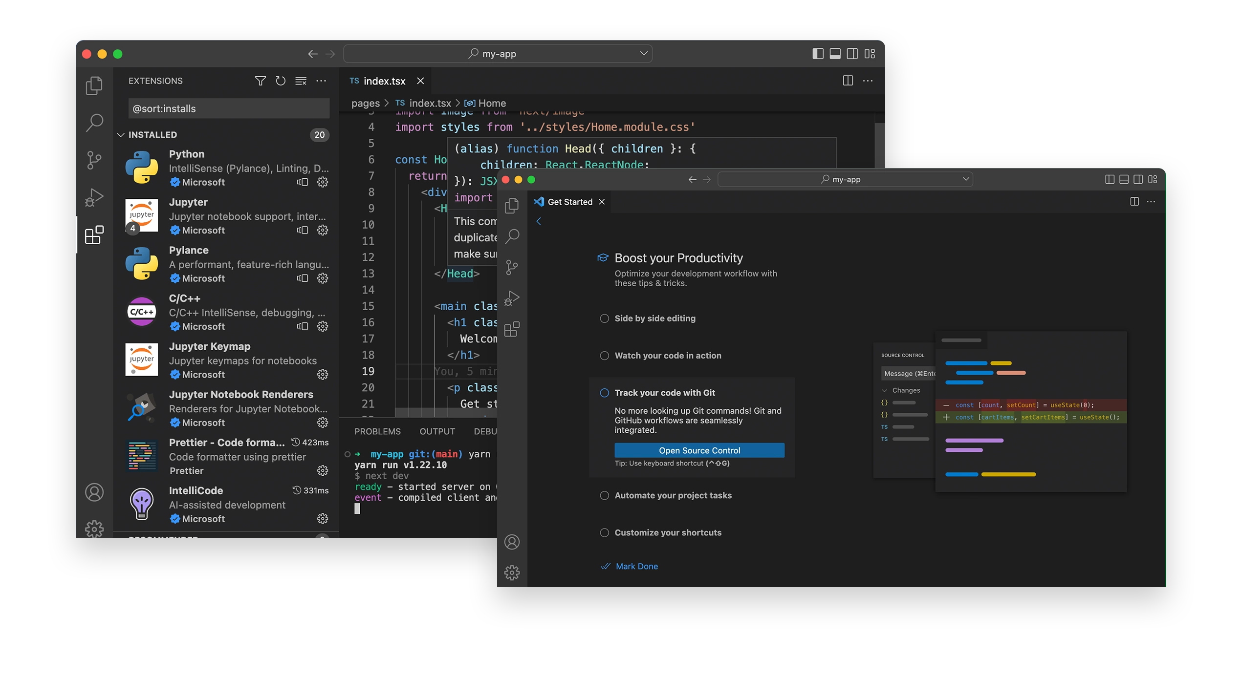 Zrzut ekranu przedstawiający program Visual Studio Code