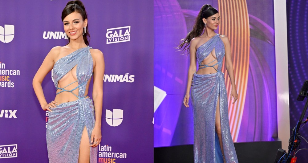 Victoria Justice silver dress at Latin american Music Awards 2024