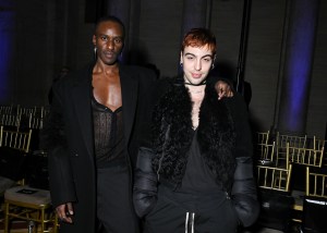 Tama Gucci and Mazurbate at the LaQuan Smith Fall 2024 ready-to-wear show