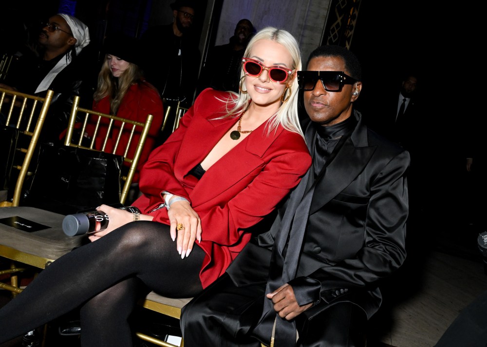 Rika and Babyface at the LaQuan Smith Fall 2024 ready-to-wear show