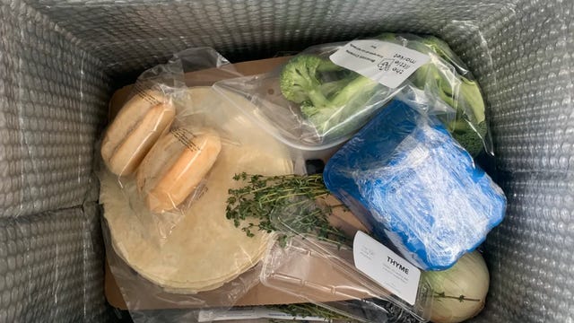 Meal kits in box