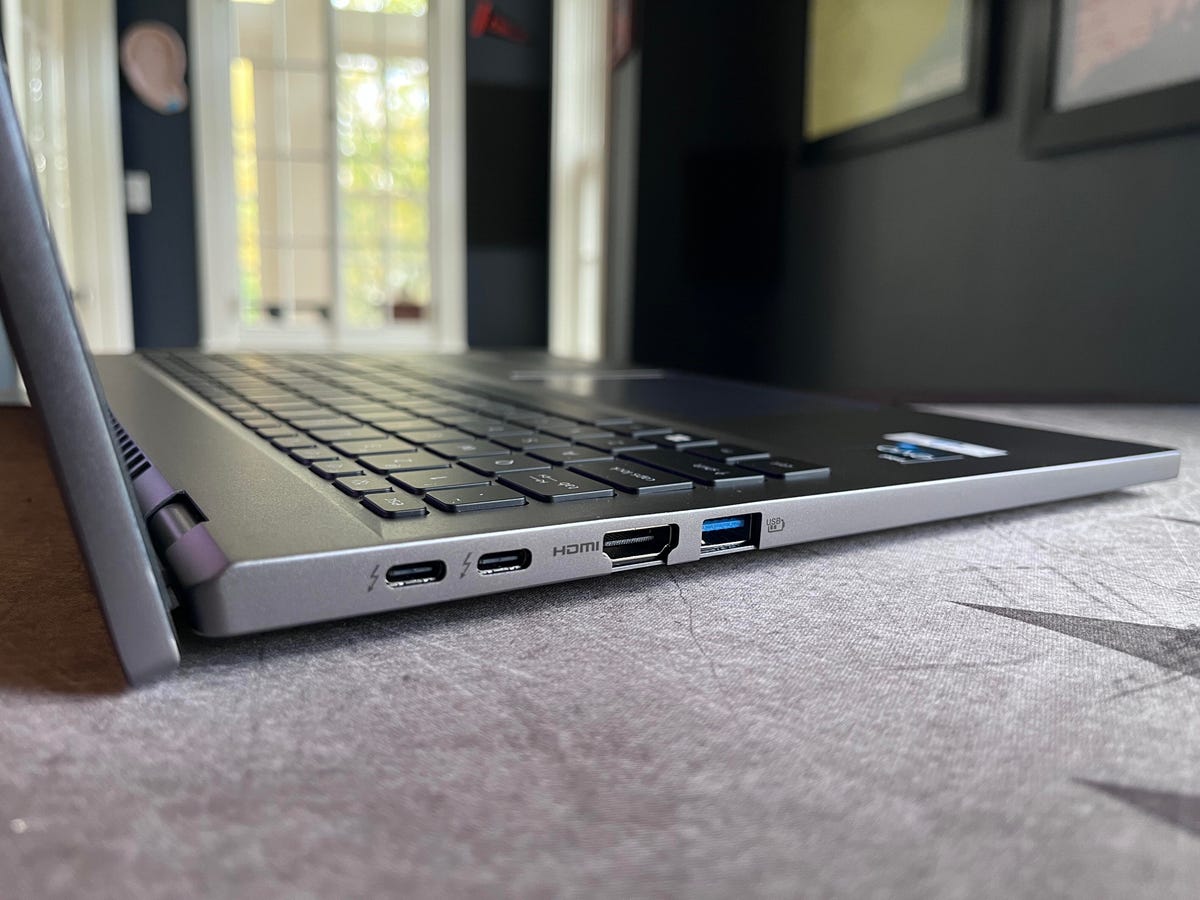Ports on the left side of the Acer Swift Go 16