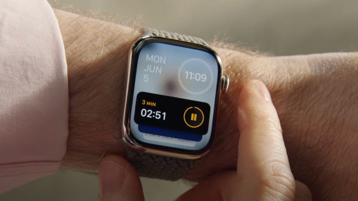 apple watch on person&apos;s wrist