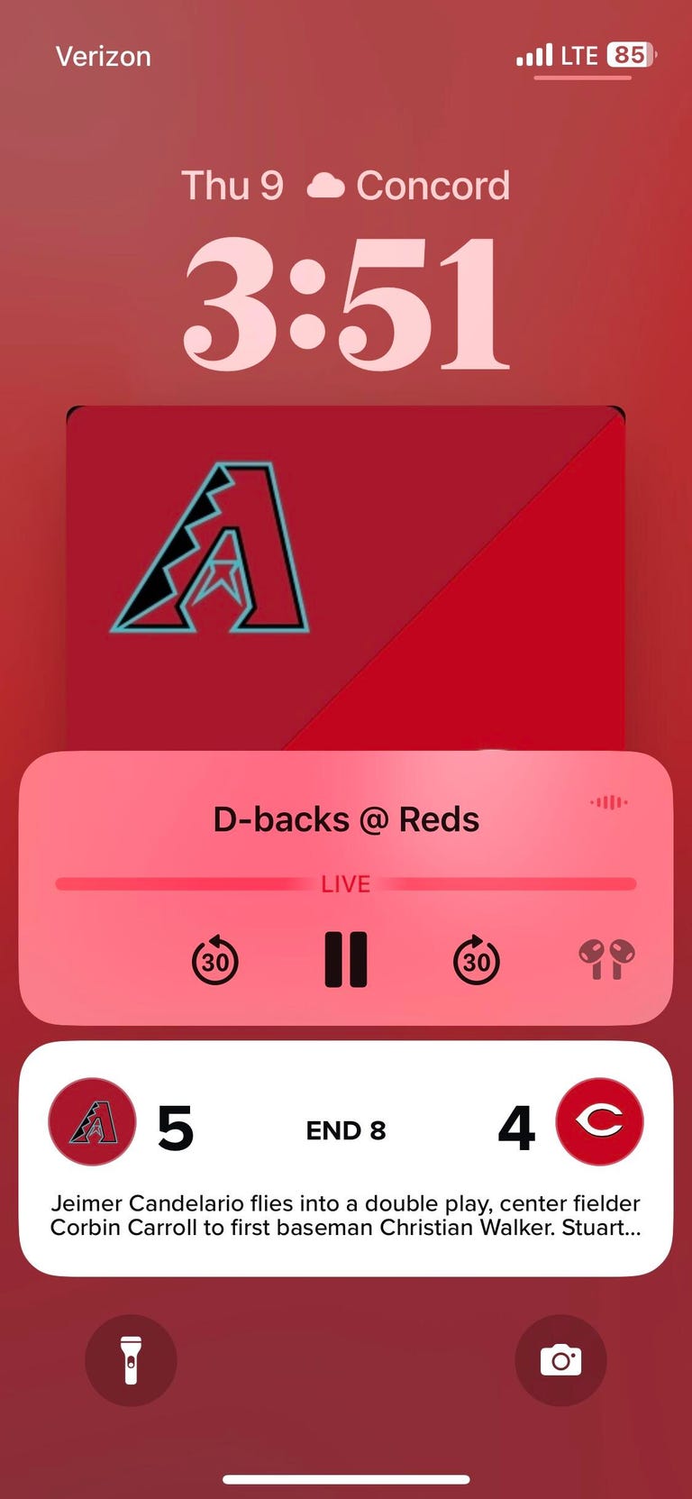 MLB.TV on iPhone homescreen