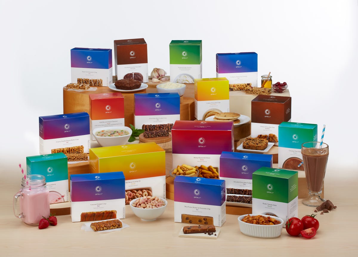 boxes of Optavia meal kits