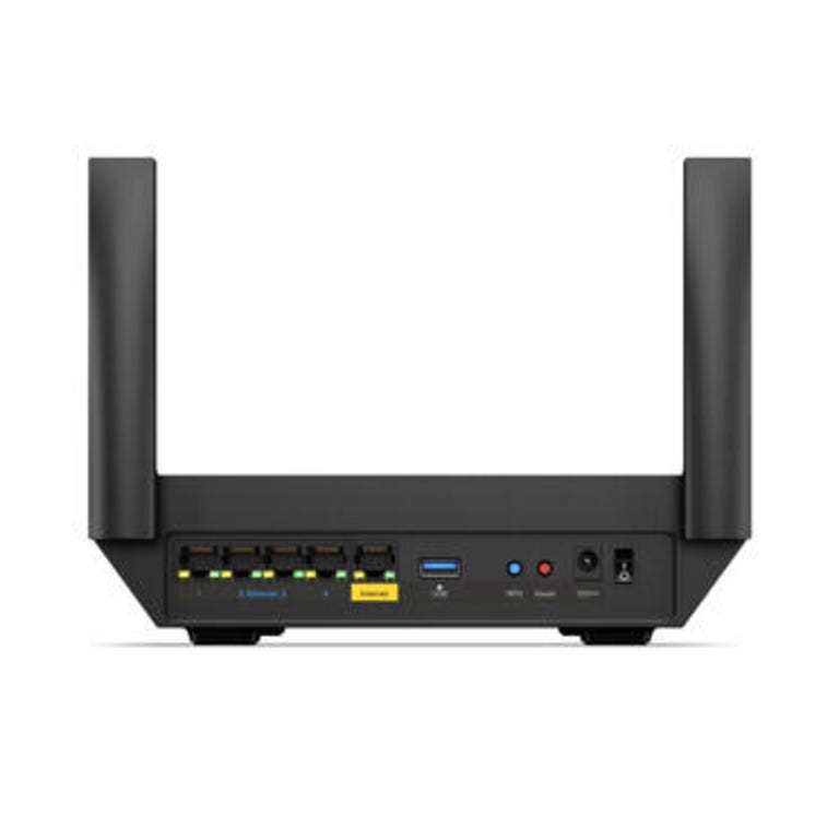linksys hydra pro 6 wi-fi 6 router rear view