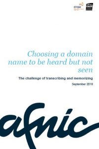 Choosing a domain name to be heard