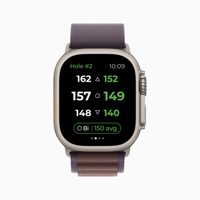 Une Apple Watch affiche l’app Arccos.
