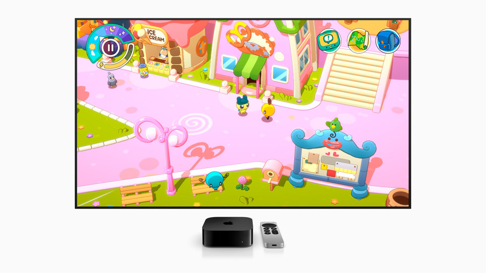 Ukázka ze hry Tamagotchi Adventure Kingdom na Apple TV