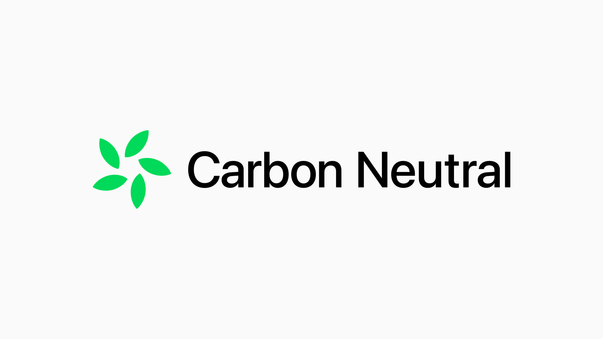 Novo logotipo da iniciativa da Apple para se tornar neutra em carbono.