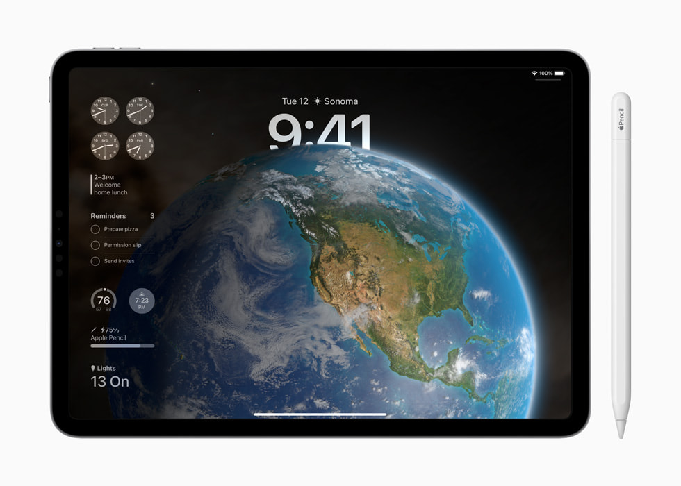 Der neue Sperrbildschirm in iPadOS 17.