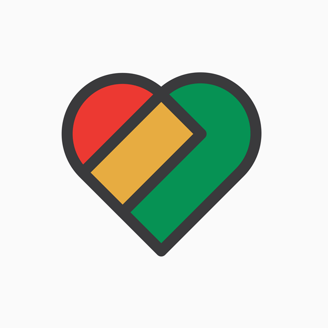 Pokazana ikona Unity przedstawiająca serce. 