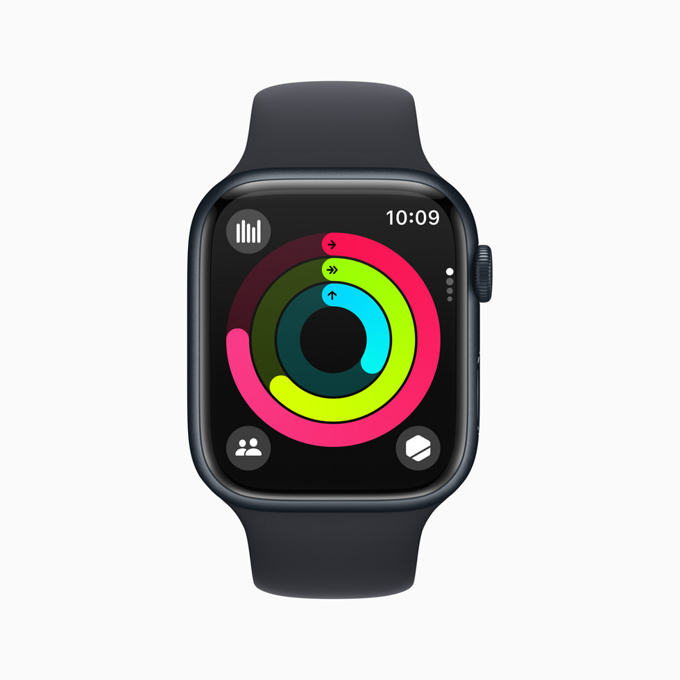 Apple Watch Series 8 shows the Activity app.